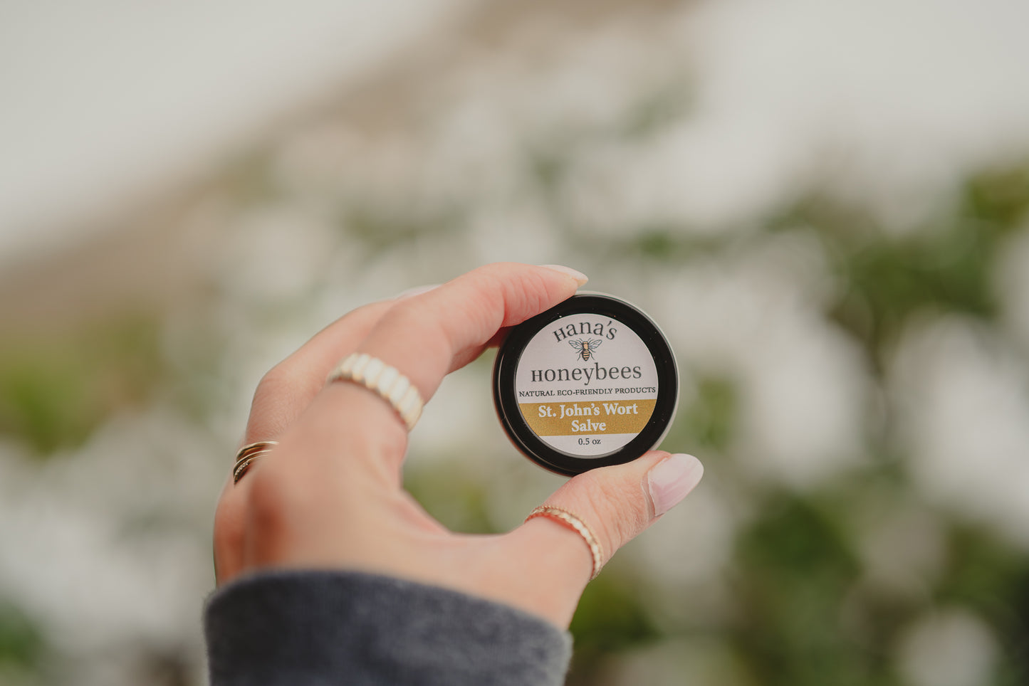 Organic St. John's Wort Salve - Unscented - St. John's Wort Balm 0.5 oz. - Beeswax and Vitamin E Oil - Eco-friendly - All Natural
