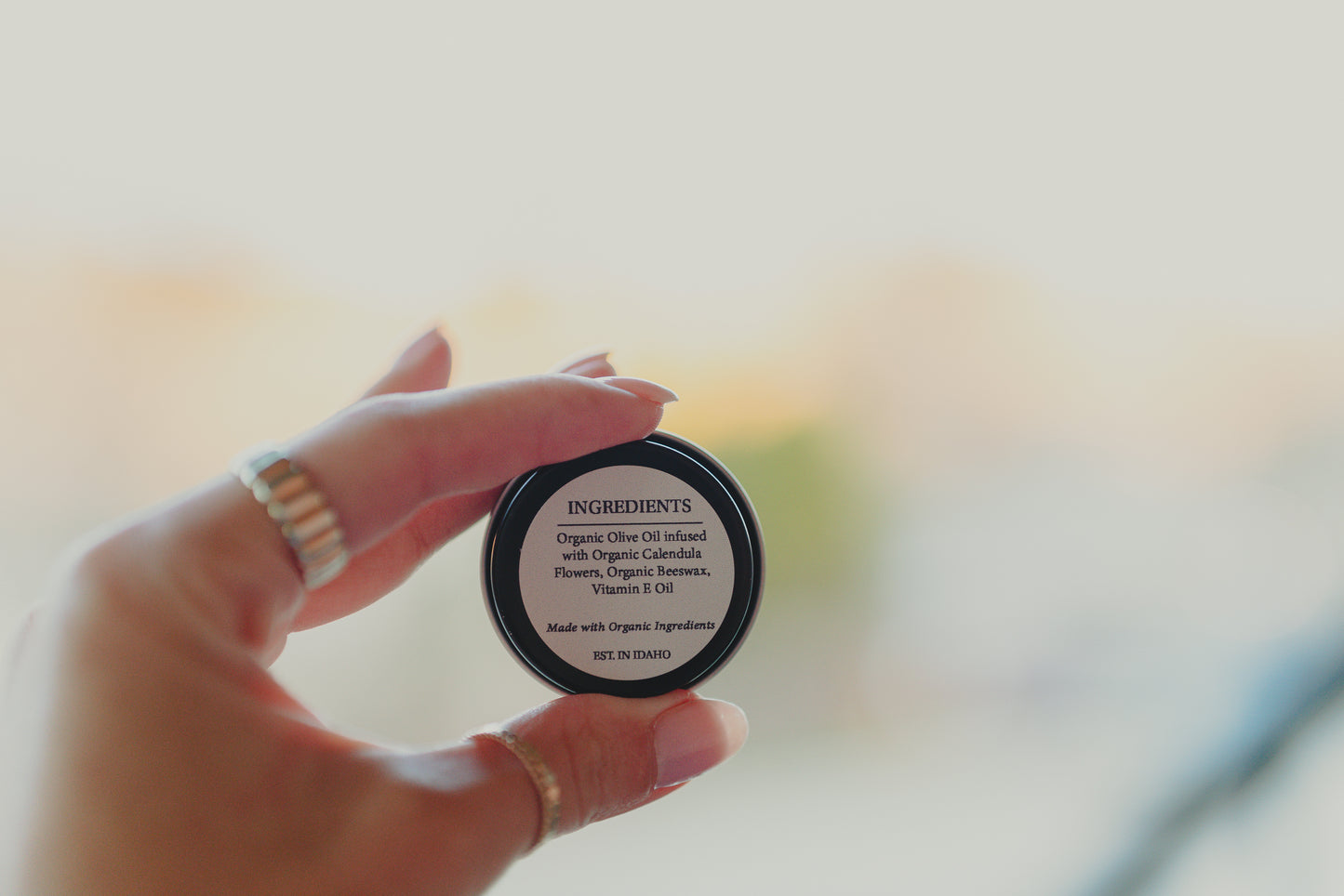 Organic Calendula Salve - Unscented - Calendula Balm 0.5 oz. - Beeswax and Vitamin E Oil - Eco-friendly - All Natural