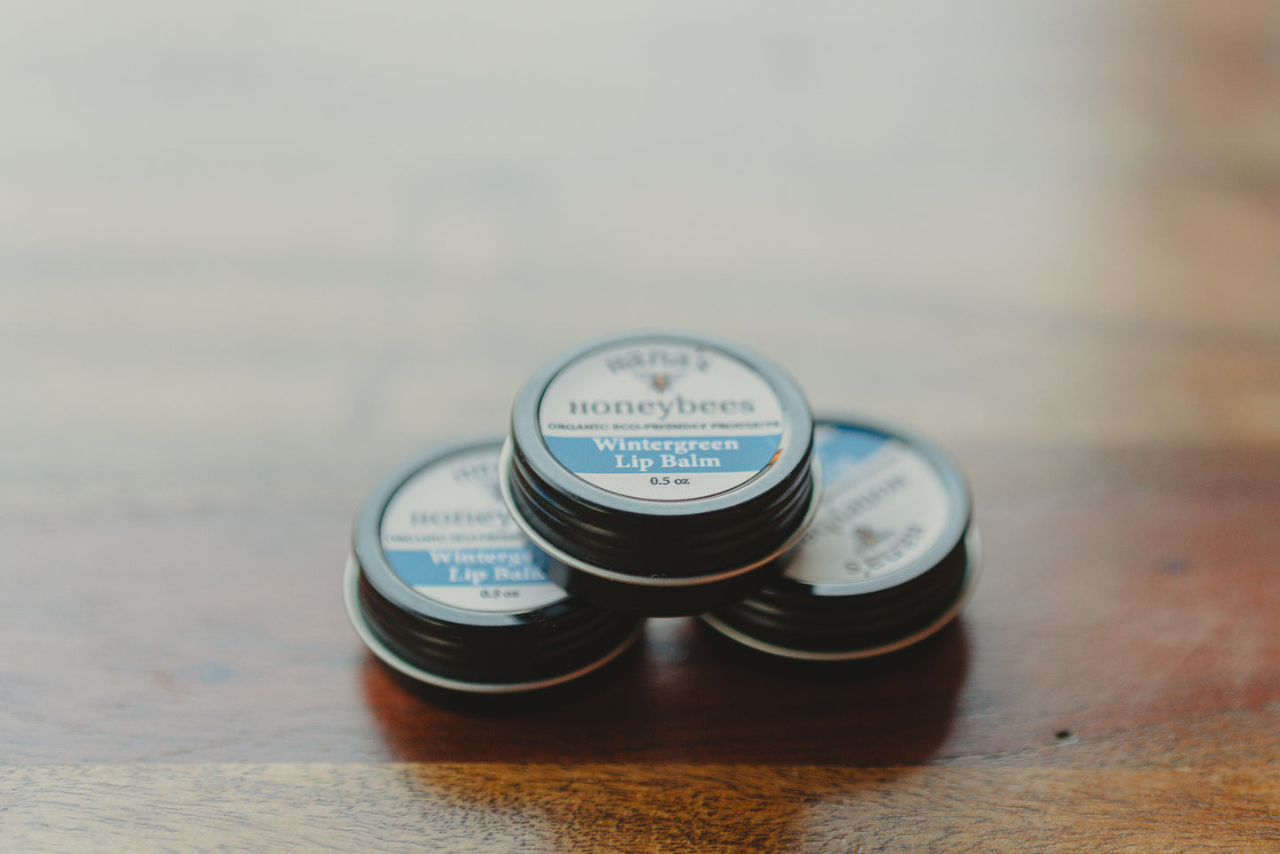 ORGANIC Wintergreen Lip Balm 0.5 oz - Essential Oil- Beeswax Lip Balm - EcoFriendly - Natural Chapstick - Coconut Oil - Shea Butter Lip Balm