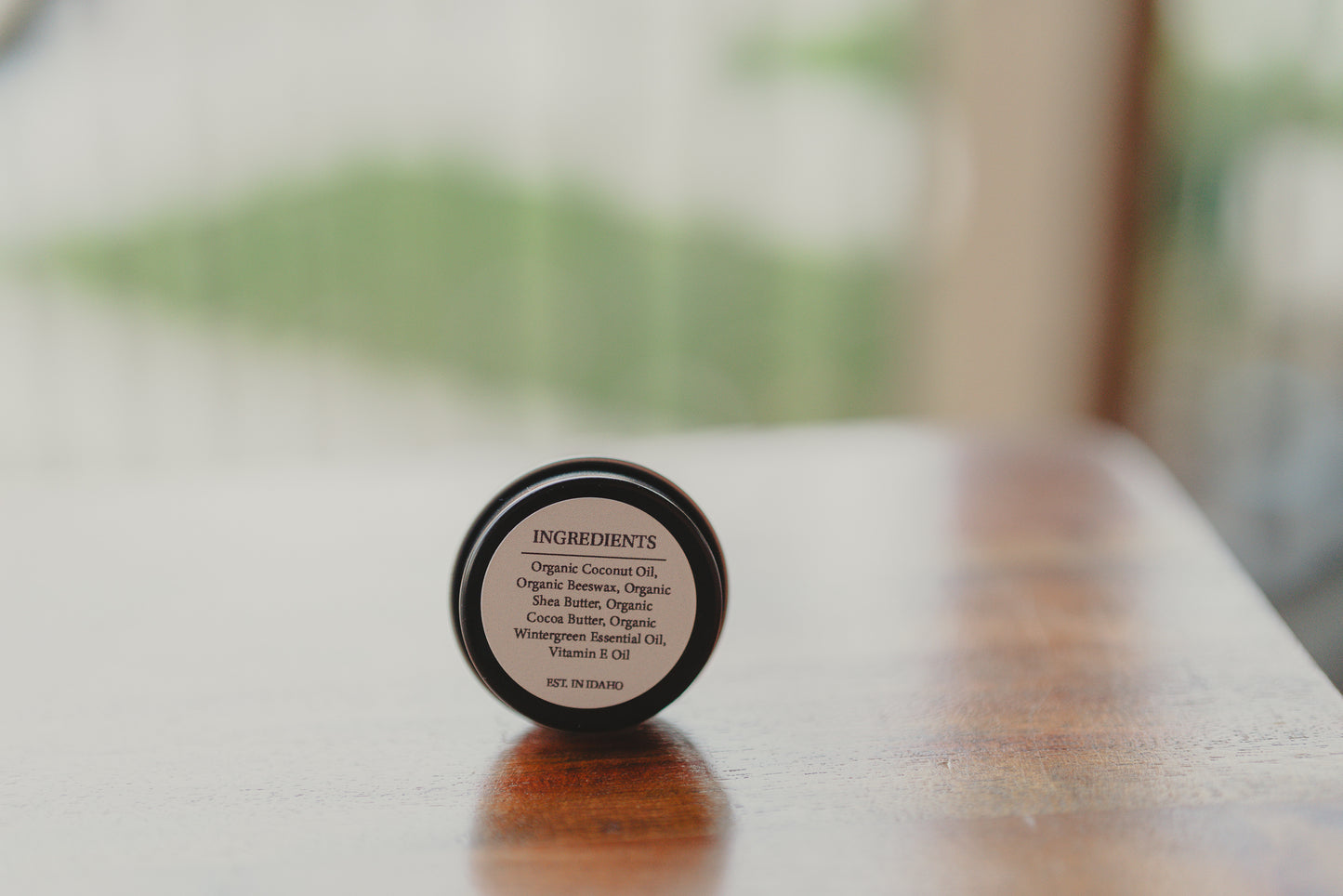 ORGANIC Wintergreen Lip Balm 0.5 oz - Essential Oil- Beeswax Lip Balm - EcoFriendly - Natural Chapstick - Coconut Oil - Shea Butter Lip Balm