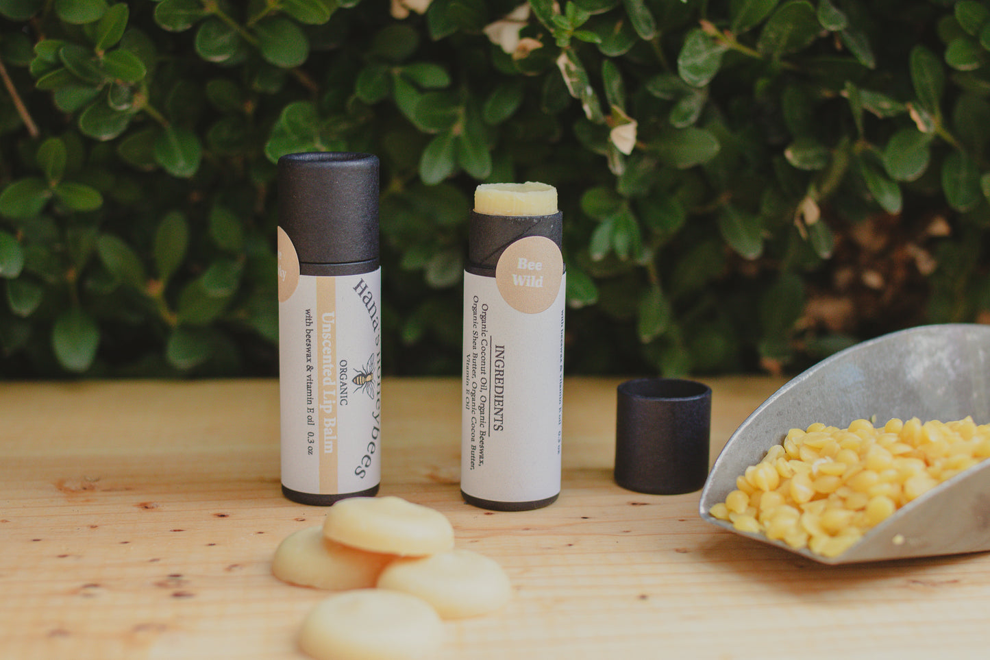 Eco-friendly Organic Unscented Lip Balm Tube 0.3 oz, Cardboard Tube, Beeswax and Coconut Oil, Gifts, Essential Oils