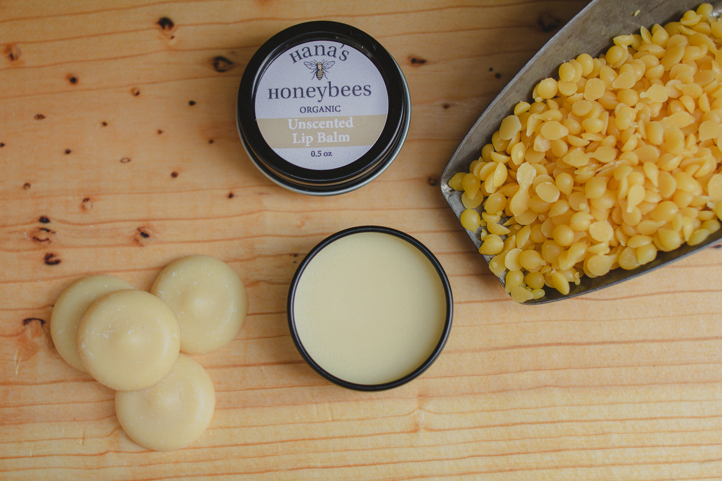 Unscented ORGANIC Lip Balm 0.5 oz - Beeswax and Shea Butter - Eco-friendly - Chapstick - Stocking Stuffer - Christmas Gift - All Natural