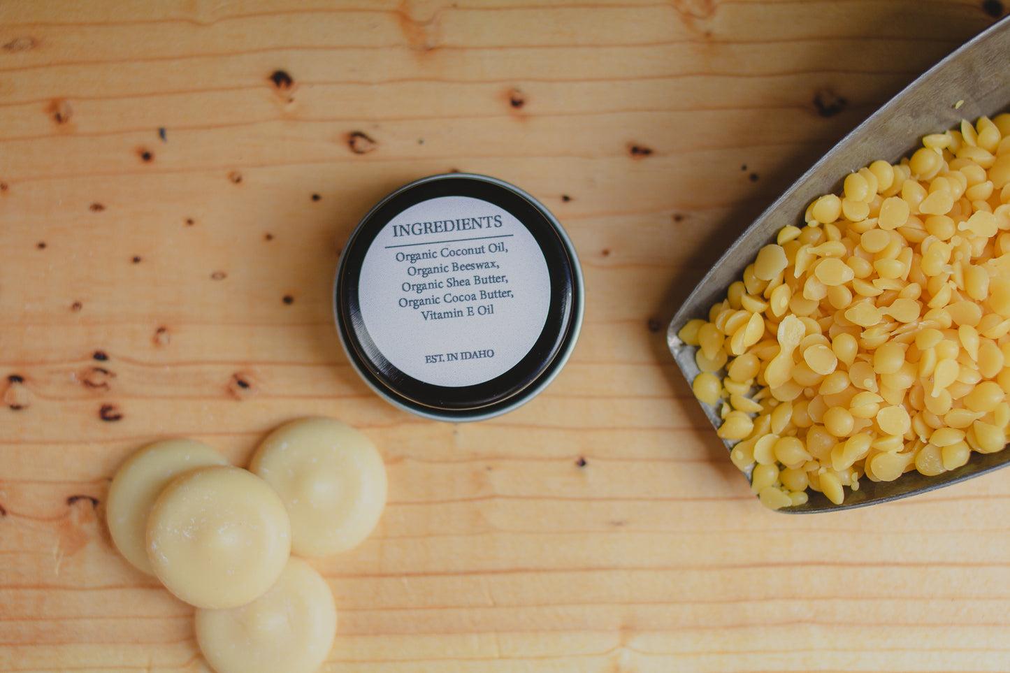 Unscented ORGANIC Lip Balm 0.5 oz - Beeswax and Shea Butter - Eco-friendly - Chapstick - Stocking Stuffer - Christmas Gift - All Natural