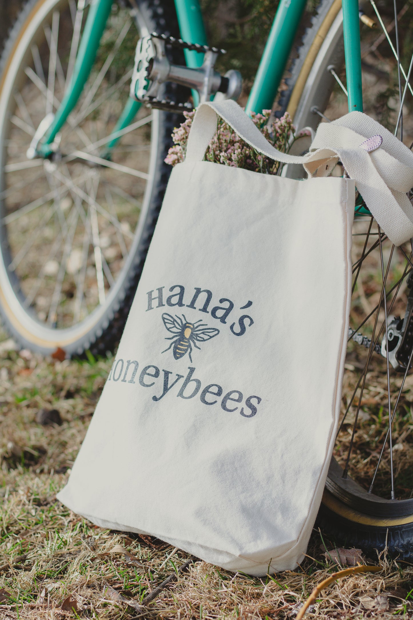 100% Organic Cotton Canvas Tote Bags with Gusset - Washable Tote Bags - Camping Design - Heavy Duty - 12-ounce Canvas - Web Handles