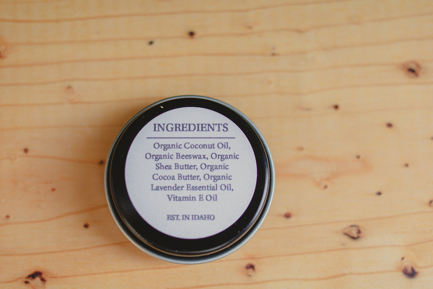 ORGANIC Lavender Lip Balm for bikers 0.5 oz - Beeswax and Shea Butter - Eco-friendly - Chapstick - Stocking Stuffer - Christmas Gift - All Natural