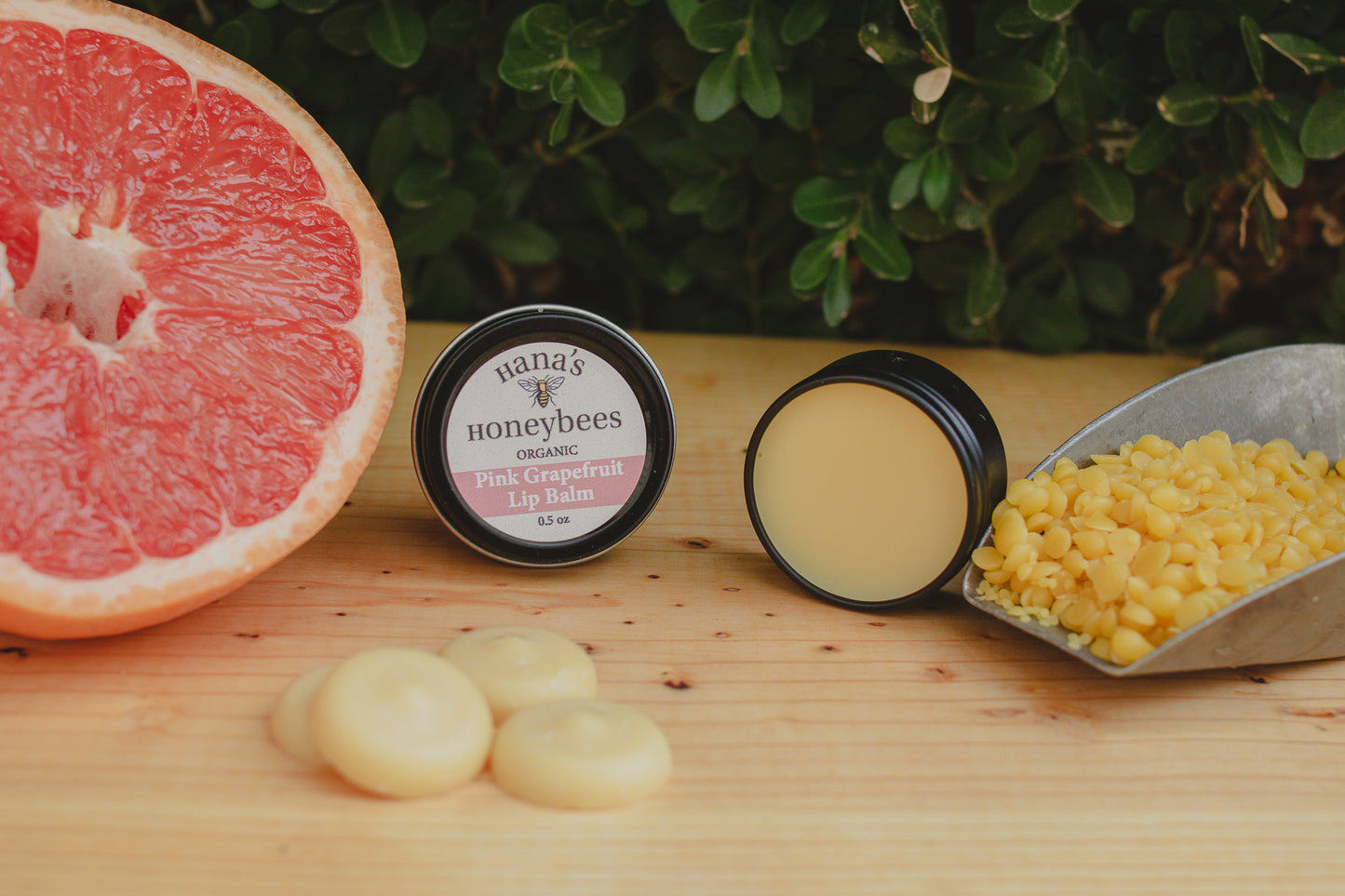 ORGANIC Pink Grapefruit Lip Balm 0.5 oz. Essential oils - Eco-friendly - Chapstick - Stocking Stuffer - Christmas Gift - All Natural