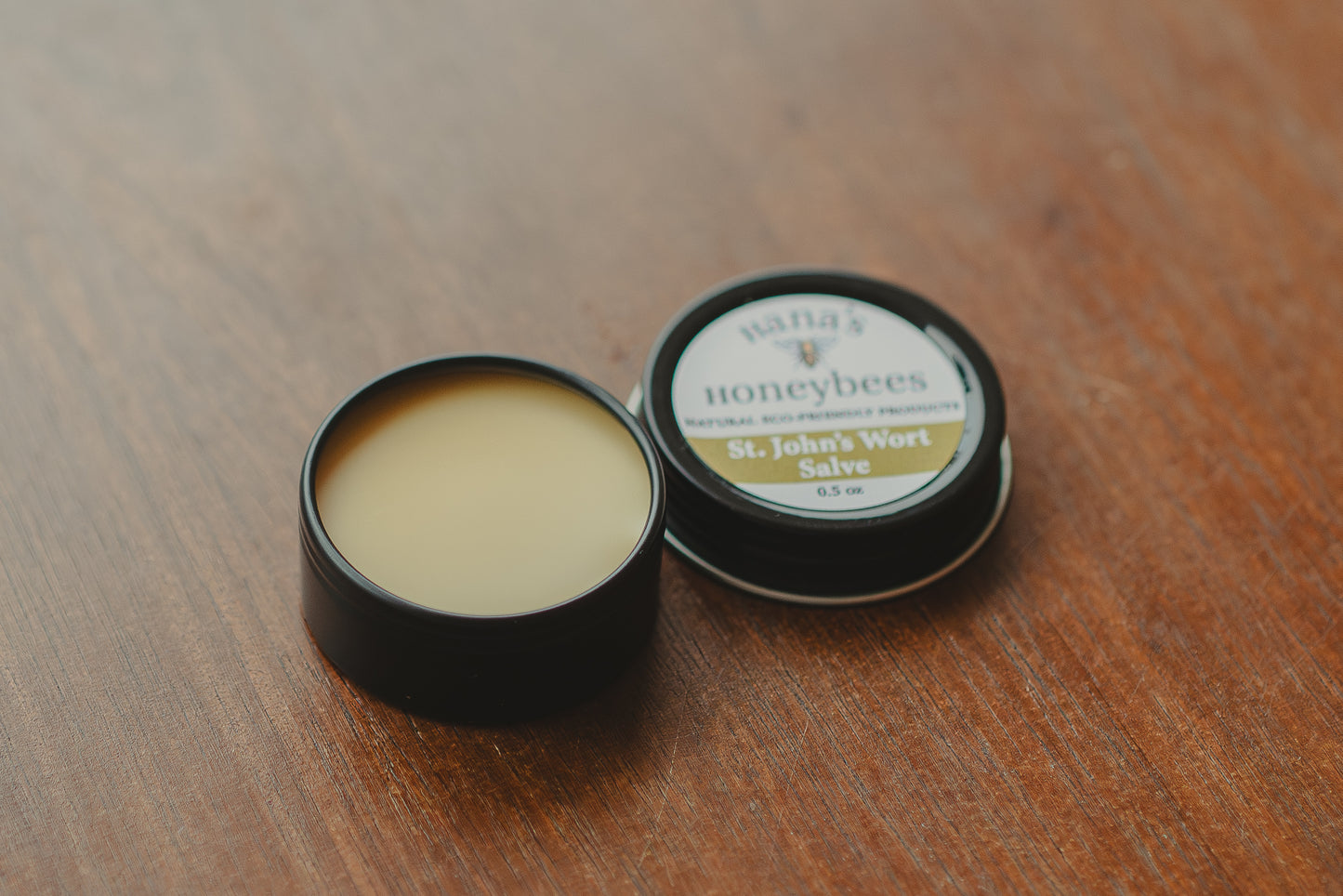 Organic St. John's Wort Salve - Unscented - St. John's Wort Balm 0.5 oz. - Beeswax and Vitamin E Oil - Eco-friendly - All Natural