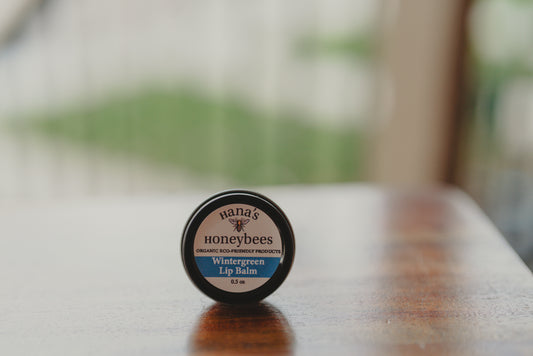 ORGANIC Wintergreen Lip Balm 0.5 oz - Essential Oil- Beeswax Lip Balm - EcoFriendly - Natural Chapstick - Coconut Oil - Shea Butter Lip Balm