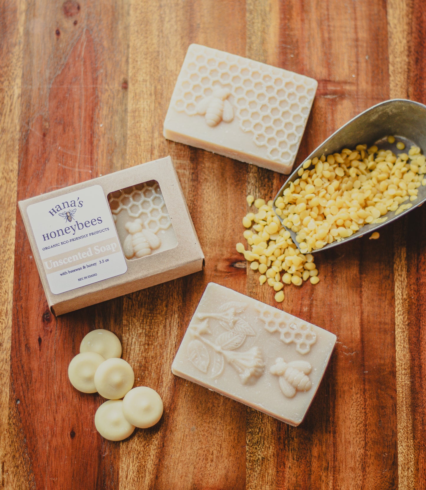 Organic Unscented Soap with beeswax and honey, Eco-friendly, Coconut Oil, Shea Butter, handmade gifts, Non GMO goat milk