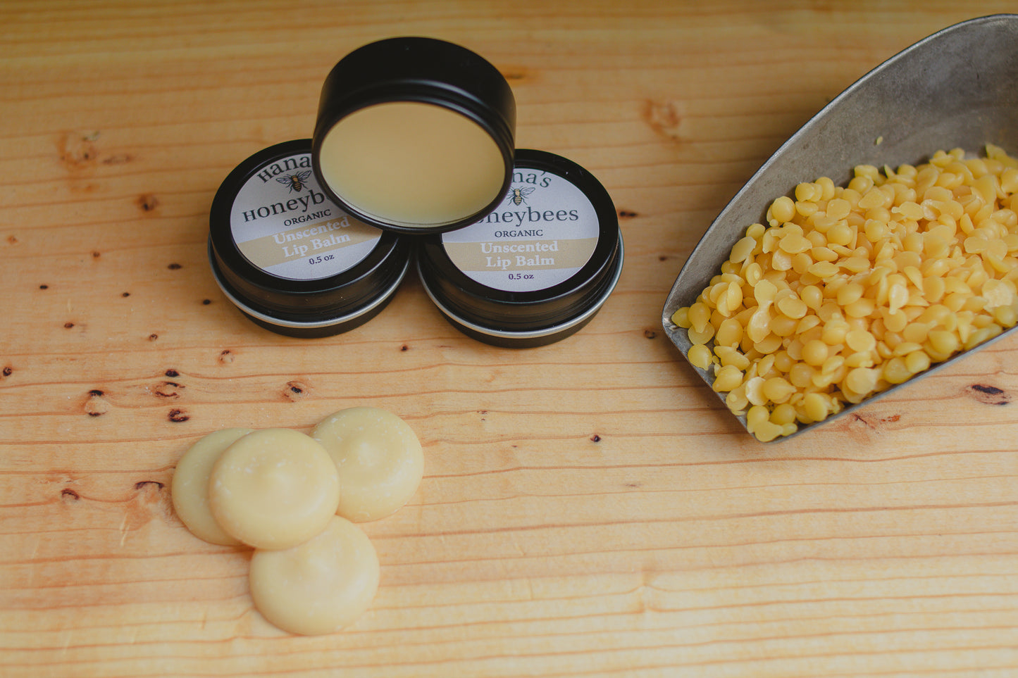 Unscented ORGANIC Lip Balm 0.5 oz - Beeswax and Shea Butter - Eco-friendly - Chapstick - Stocking Stuffer - Christmas Gift - All Natural