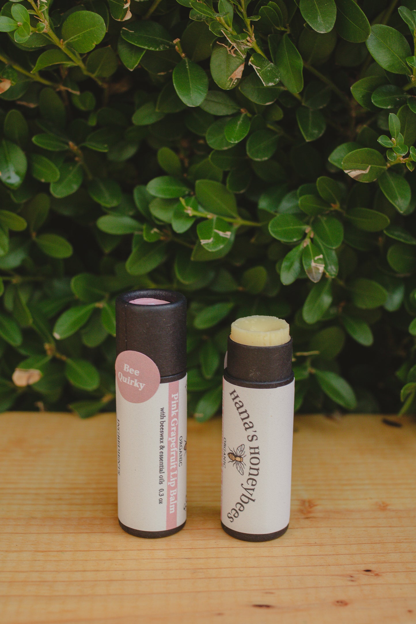 Eco-friendly Organic Pink Grapefruit Lip Balm Tube 0.3 oz, Cardboard Tube, Beeswax and Coconut Oil, Gifts, Essential Oils